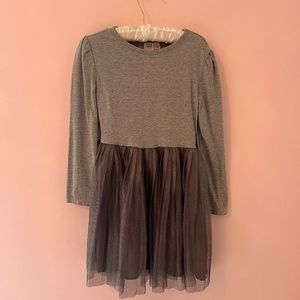 GAP Kids Mixed Fabric Dress Size Small (6-7) in Heather Gray/like NEW!